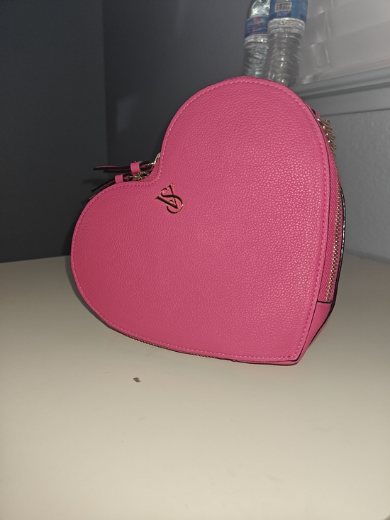 Victoria's Secret Handbags - Victoria's Secret Hot Pink Heart Crossbody Bag